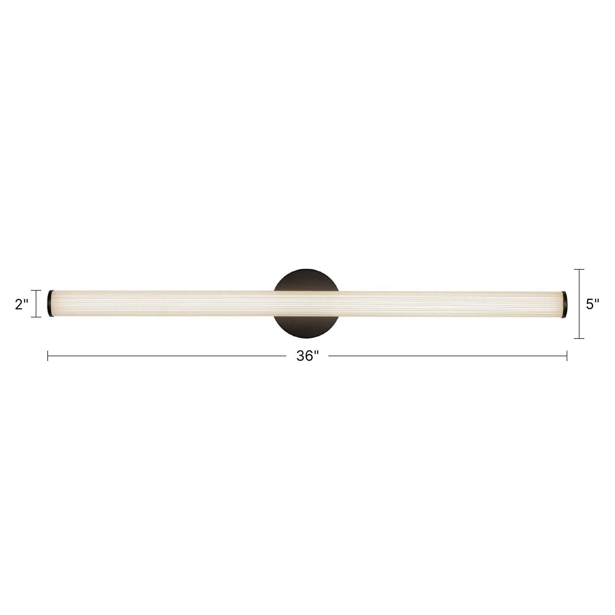 Vire 36-in Aluminum Steel Acrylic Wall Sconce