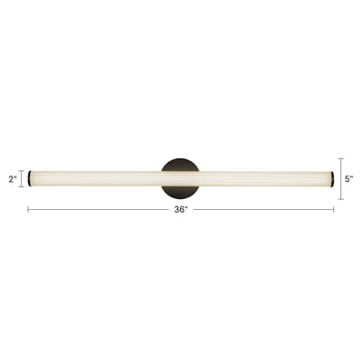 Vire 36-in Aluminum Steel Acrylic Wall Sconce