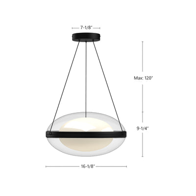 Virgo 16-in Aluminum Pendant