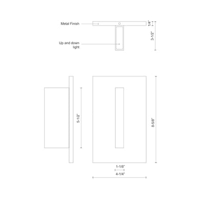 Vista 9-in Aluminum Wall Sconce