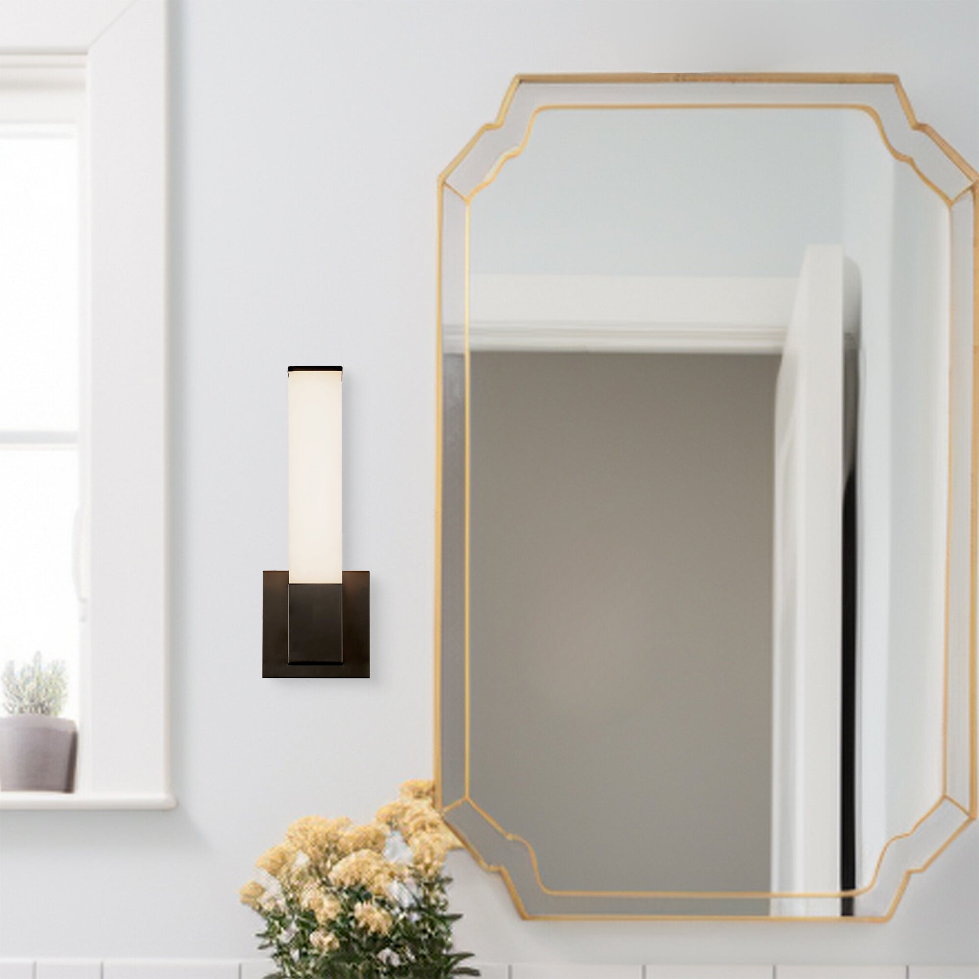 Vivi 14-in Aluminum Steel Acrylic Wall Sconce
