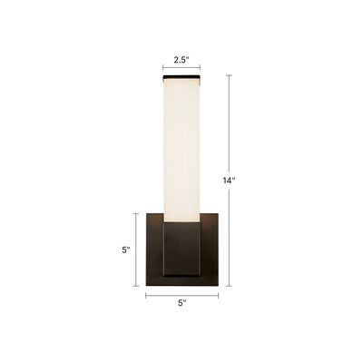 Vivi 14-in Aluminum Steel Acrylic Wall Sconce