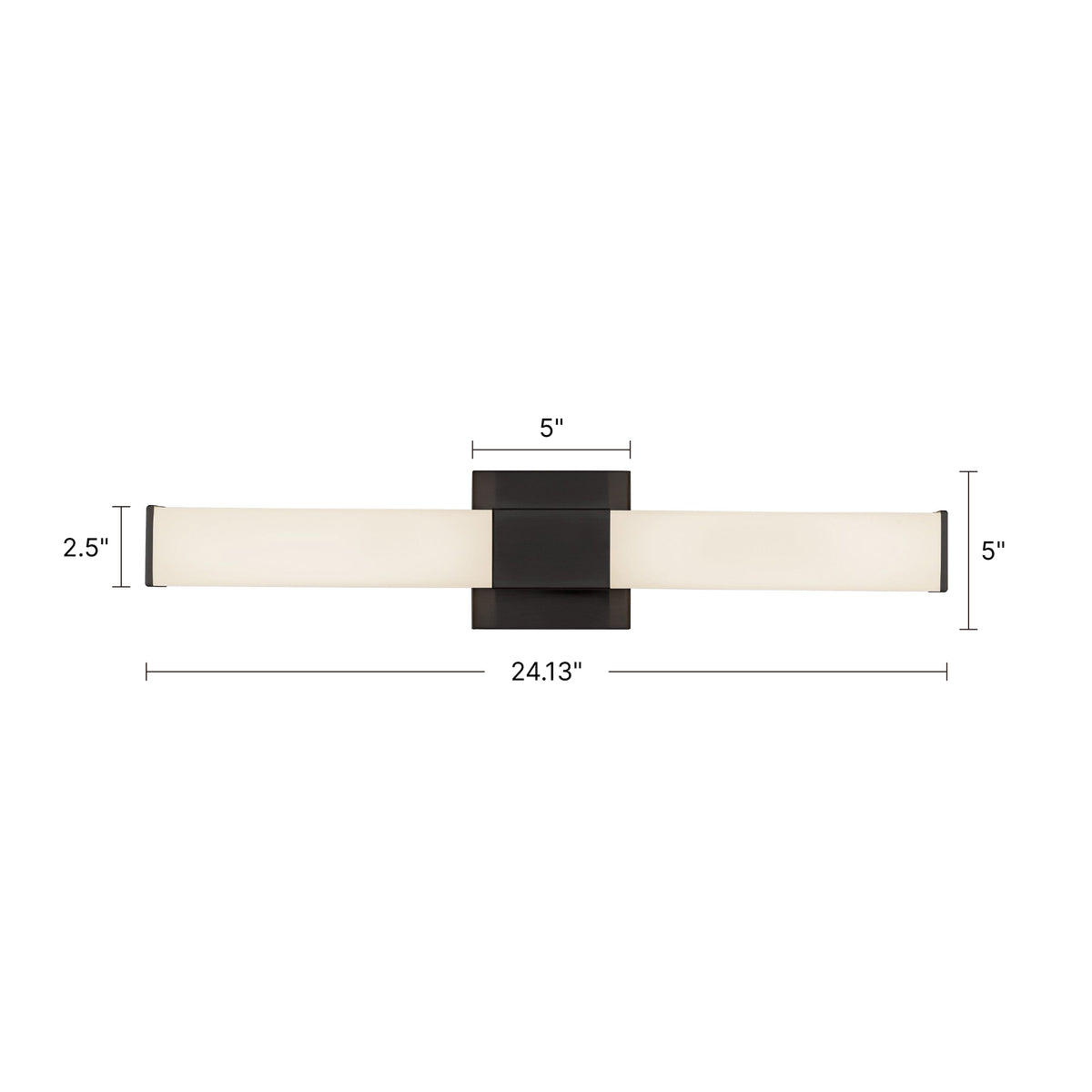 Vivi 24-in Aluminum Steel Acrylic Wall Sconce
