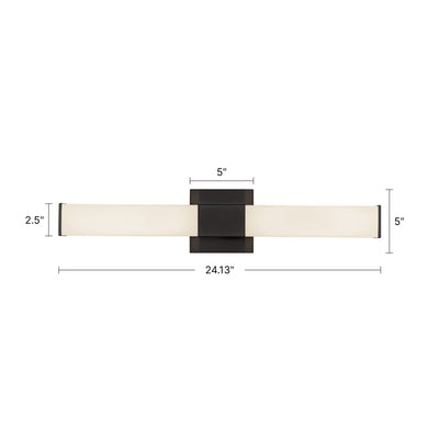 Vivi 24-in Aluminum Steel Acrylic Wall Sconce
