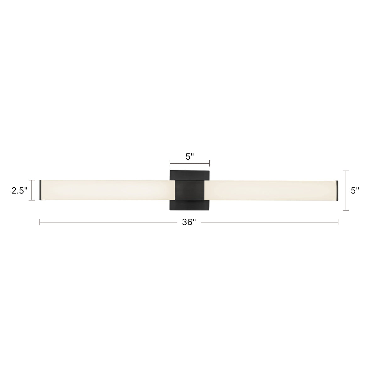 Vivi 36-in Aluminum Steel Acrylic Wall Sconce