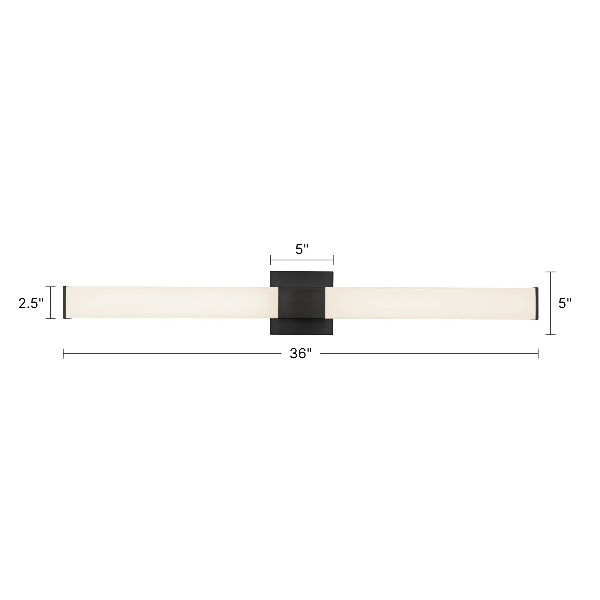 Vivi 36-in Aluminum Steel Acrylic Wall Sconce
