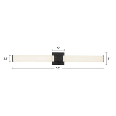 Vivi 36-in Aluminum Steel Acrylic Wall Sconce