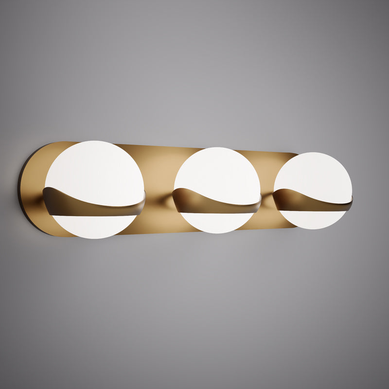3 Lights Noa 3-light  Vanity light Aged brass  Dimmable 150W