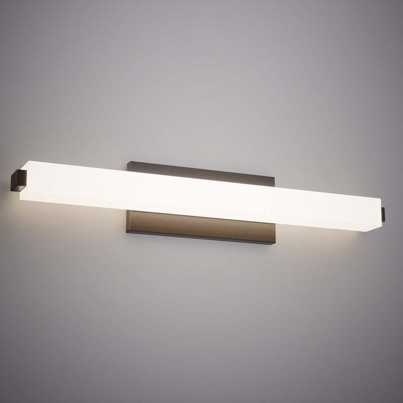 Matte Black 24" LED Vanity Light  3000K 2100 Lumens Dimmable