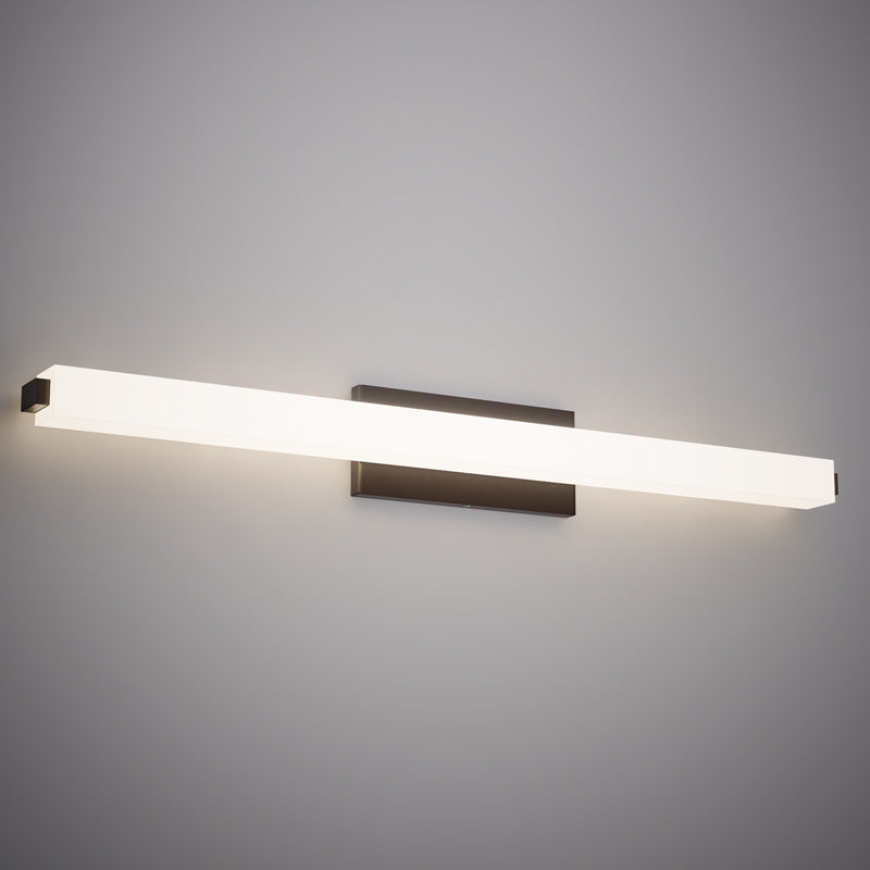 Matte Black 36" LED Vanity Light  3000K 2400 Lumens Dimmable