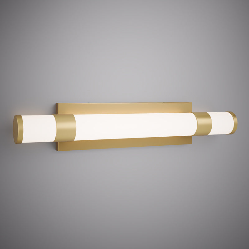 Matte Black/Aged Brass 24" LED Vanity Light  3CCT Dimmable