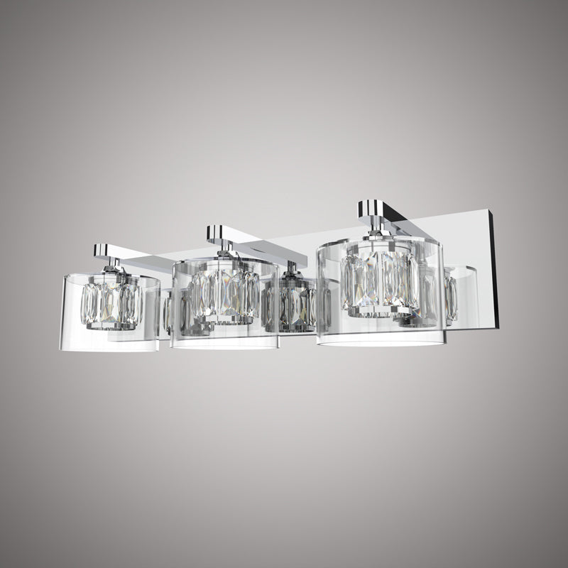 3 Lights Elizabeth Vanity Light Polished Chrome  Dimmable 150W