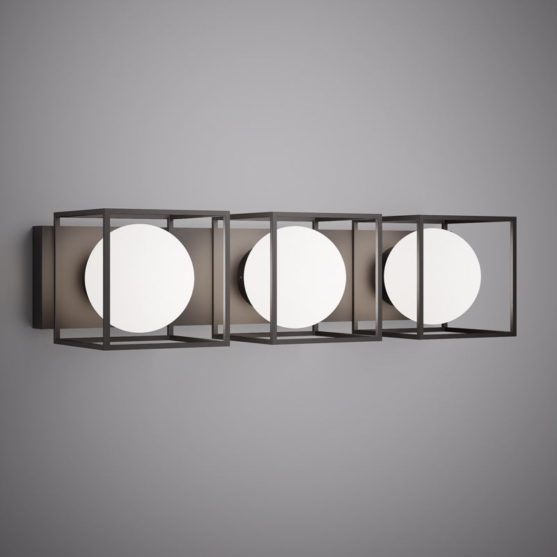 3 Lights Luna 3-light Vanity Light Matte Black  Dimmable 180W