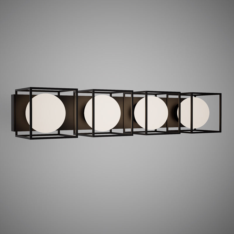 4 Lights Luna 4-light Vanity Light Matte Black  Dimmable 240W