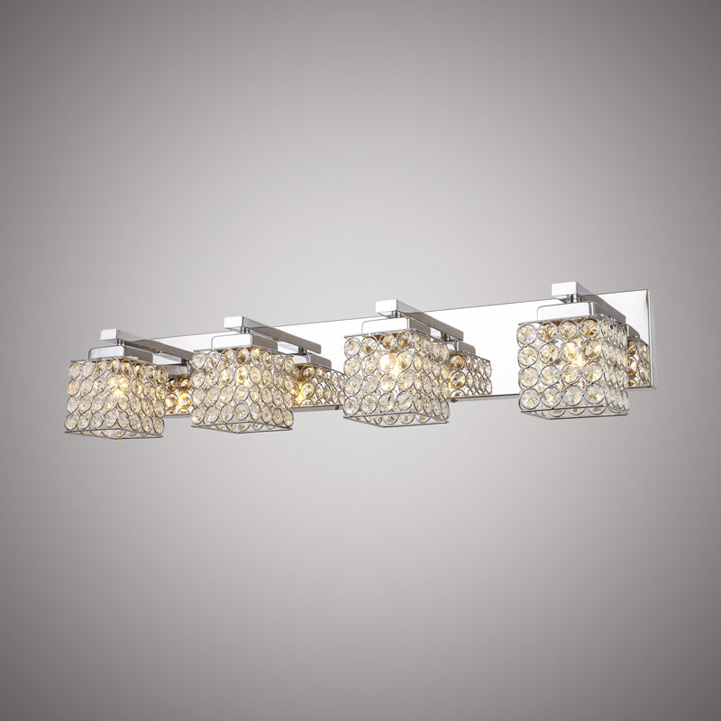 4 Lights Lane Vanity Light Polished Chrome  Dimmable 200W