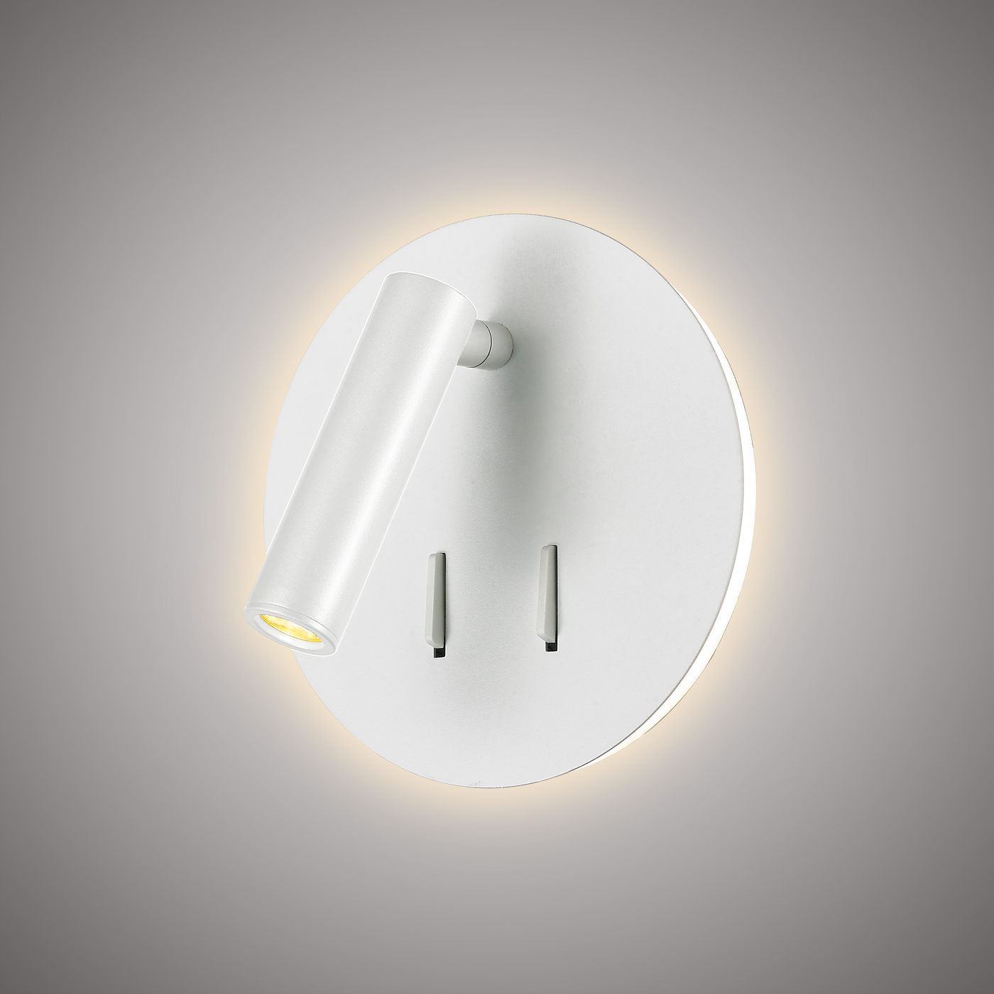 Bronx Bedside Wall Light Matte White  Dimmable 8W