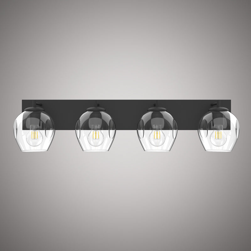 4 Lights Ellen 3-Light Vanity Light Matte Black  Dimmable 240W