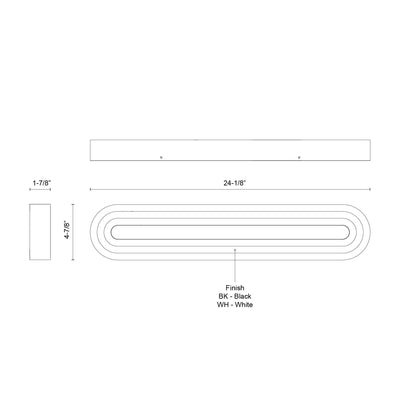 Arco 24-in Aluminum Vanity Light