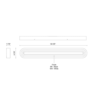 Arco 32-in Aluminum Vanity Light