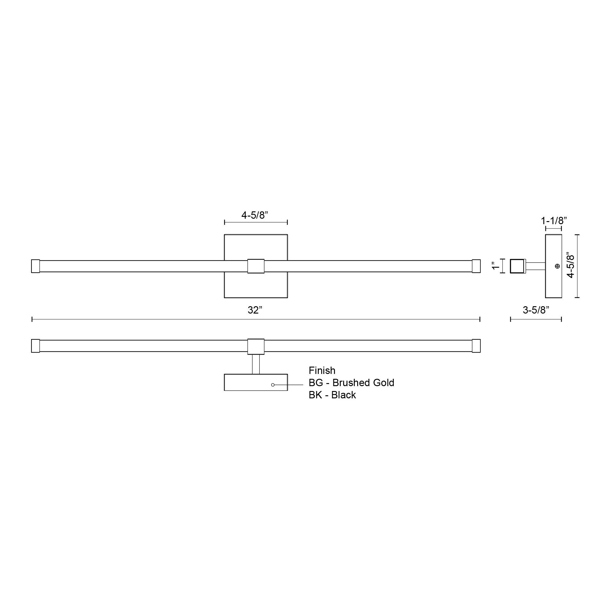 Blade 32-in Aluminum Vanity Light