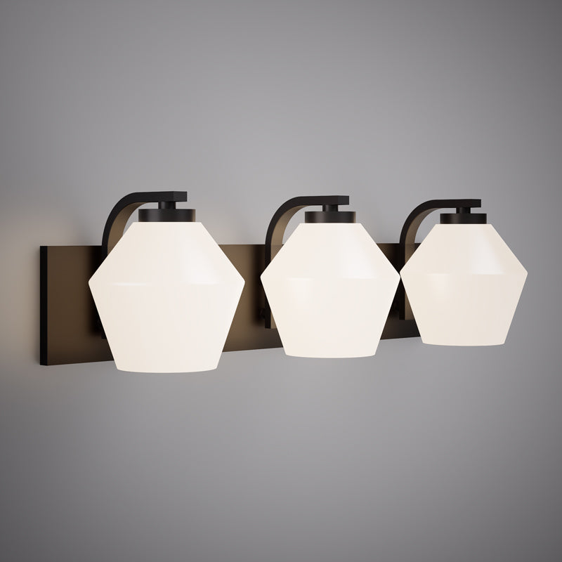 3 Lights Ella 3-Light Vanity Light Matte Black  Dimmable 180W