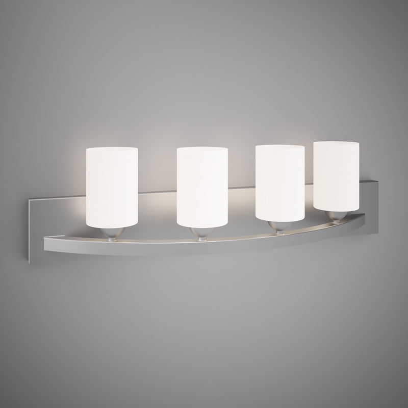 4 Lights Kora 32-in Vanity Light Brushed Nickel  Dimmable 240W