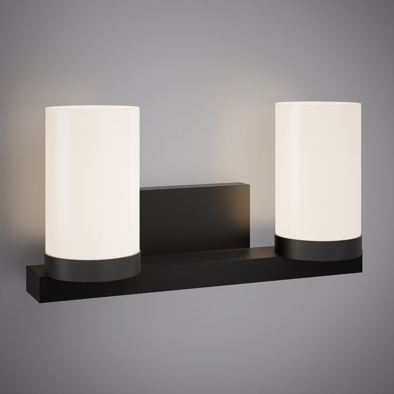 2 Lights Peony 14-in Vanity Light Matte Black  Dimmable 120W