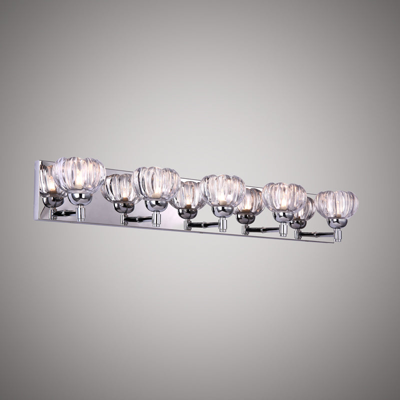 4 Lights Lotus 32-in Vanity Light Chrome  Dimmable 200W