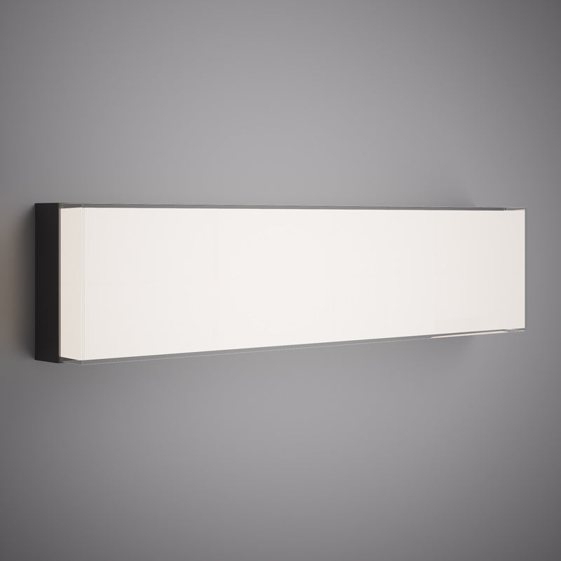 Inline 18-in Wall/Vanity Light Black  Dimmable 16W