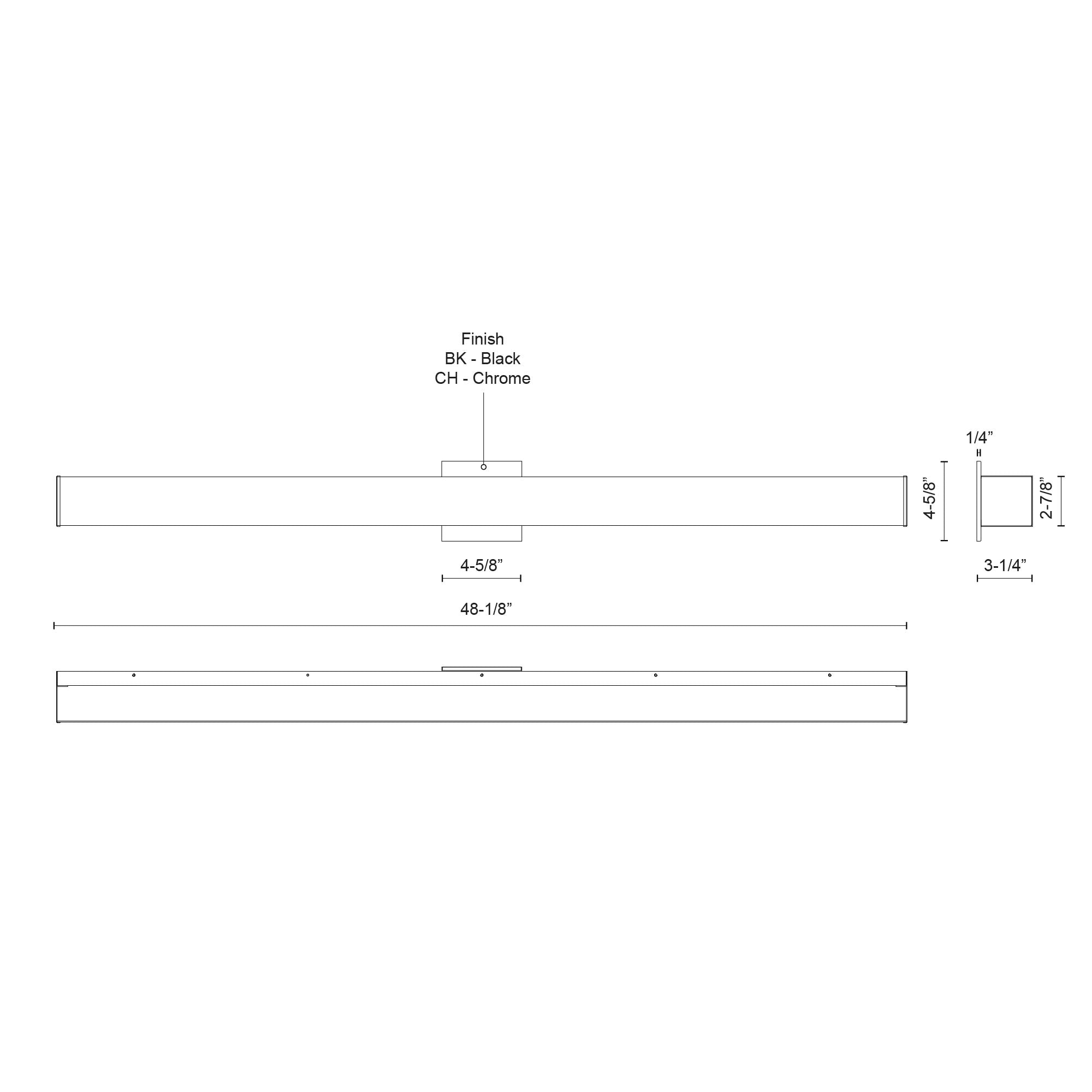 Jane 48-in Aluminum Vanity Light