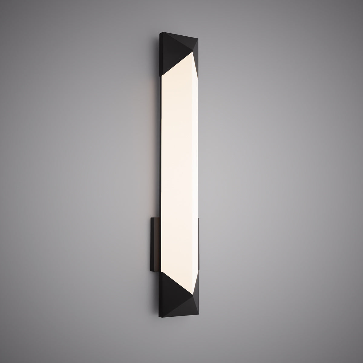 24-inch Matte Black Dimmable LED Vanity Light