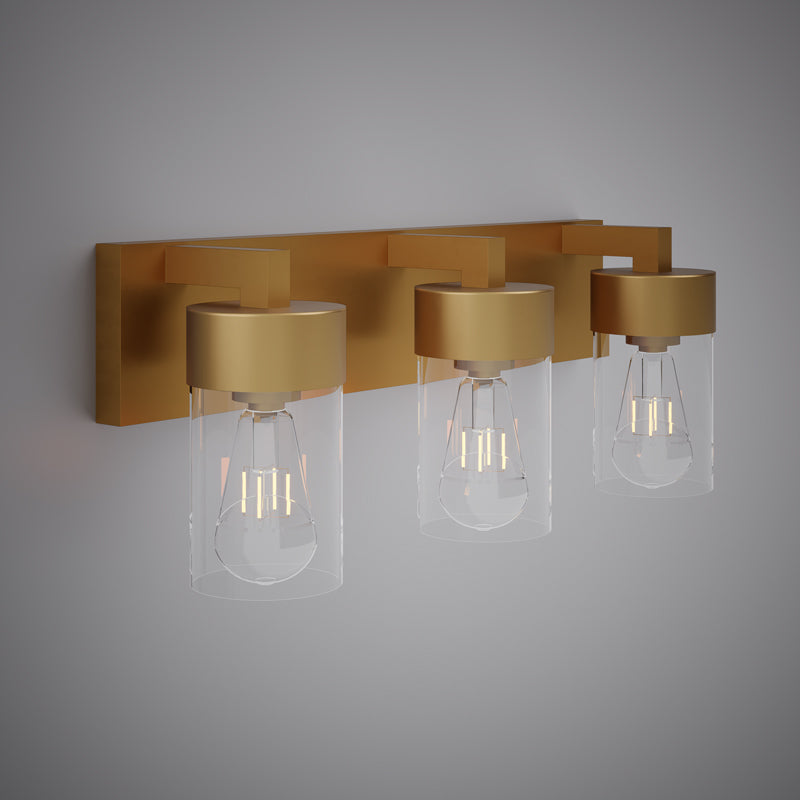 3 Lights Aurora 3-light wall/vanity light Aged Brass  Dimmable 180W