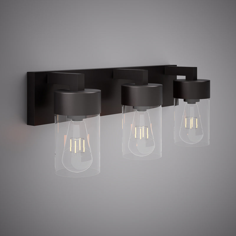 3 Lights Aurora 3-light wall/vanity light Matte Black  Dimmable 180W