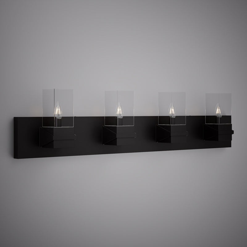 4 Lights Aries 4-light Vanity Light Matte Black  Dimmable 160W
