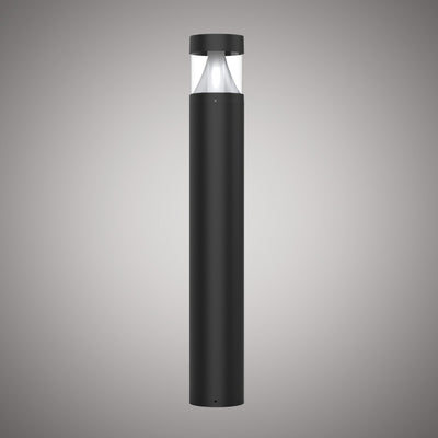 Arctic Matte Black Bollard Dimmable 14W-19W