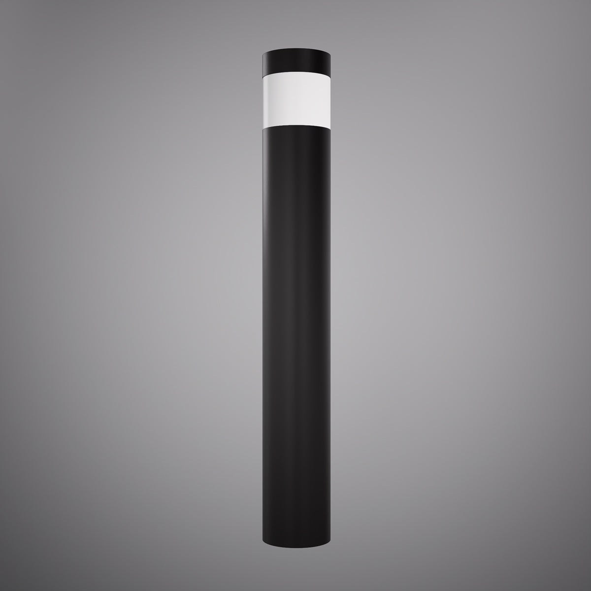 Arctic 40-inch Matte Black Dimmable LED Bollard Light with Frosted White Lens