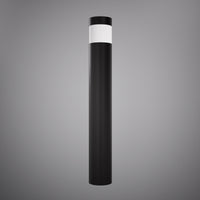 Arctic 40-inch Matte Black Dimmable LED Bollard Light with Frosted White Lens