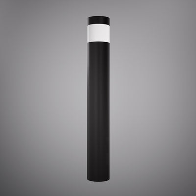 Arctic 40-inch Matte Black Dimmable LED Bollard Light with Frosted White Lens