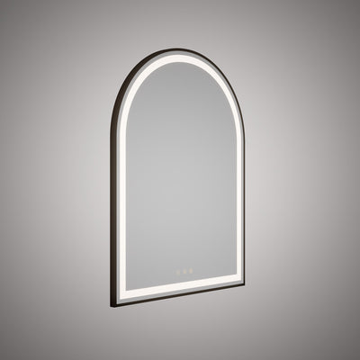 Curve LED Mirror Black  Dimmable 49 Watt Light Source. 38 Watt Heat Pad