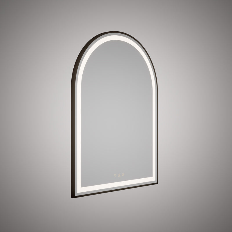 Curve LED Mirror Black  Dimmable 49 Watt Light Source. 38 Watt Heat Pad