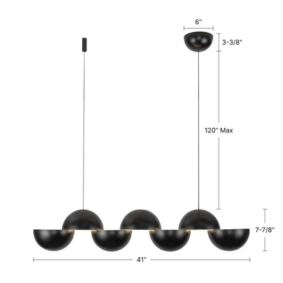Void 41-in Steel Linear Pendant