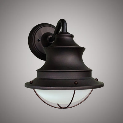 Black Powder Coated LED Exterior Wall Sconce  3CCT Wire Guard