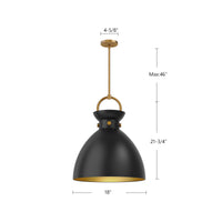 Waldo 18-in 1 Light Socket Pendant