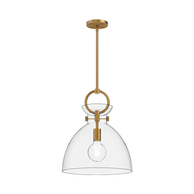 Waldo 14-in 1 Light Clear Glass Socket Pendant
