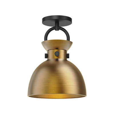 Waldo 9-in Steel Semi-Flush Mount