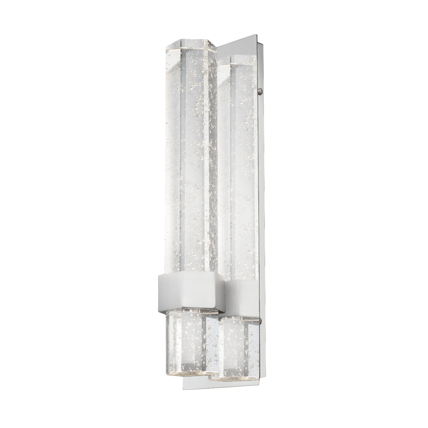 Warwick 15-in Aluminum Steel Crystal Wall Sconce