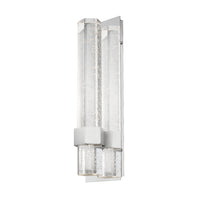 Warwick 15-in Aluminum Steel Crystal Wall Sconce