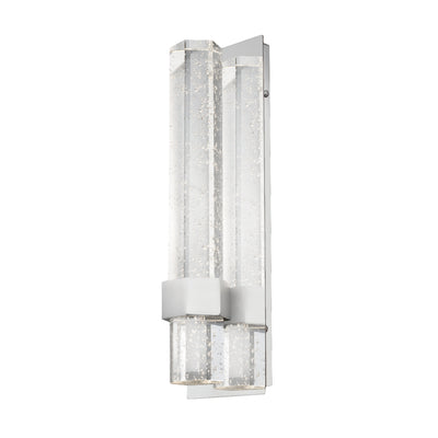 Warwick 15-in Aluminum Steel Crystal Wall Sconce