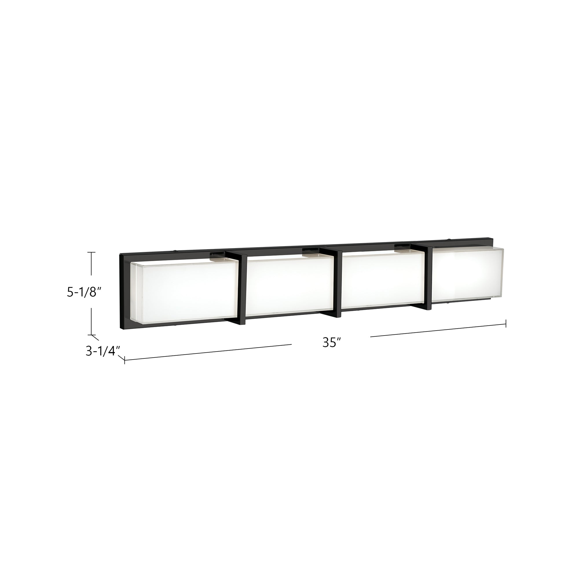 Watford 35-in Steel Vanity Light