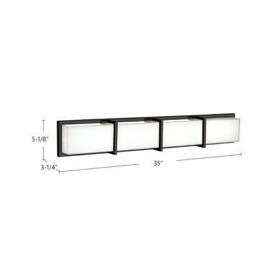 Watford 35-in Steel Vanity Light